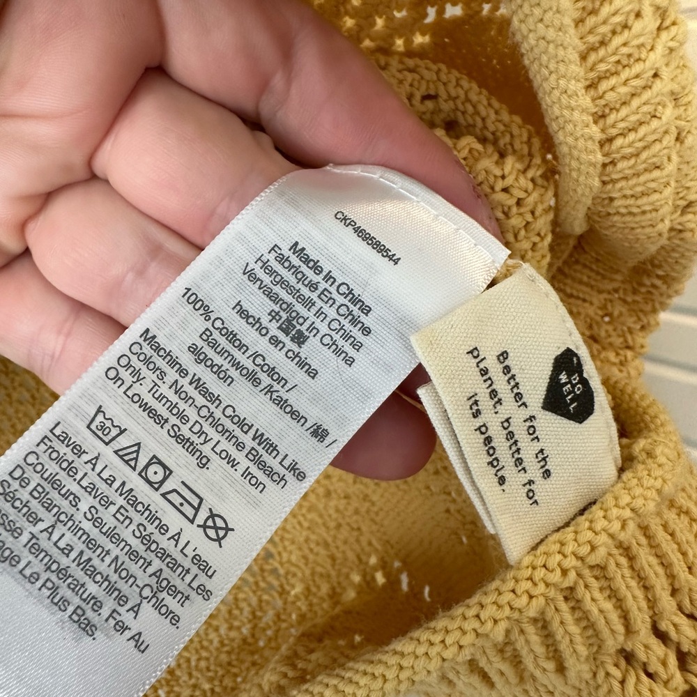 Madewell Floral Open Stitch cardigan in Chamomile - Picture 7 of 8